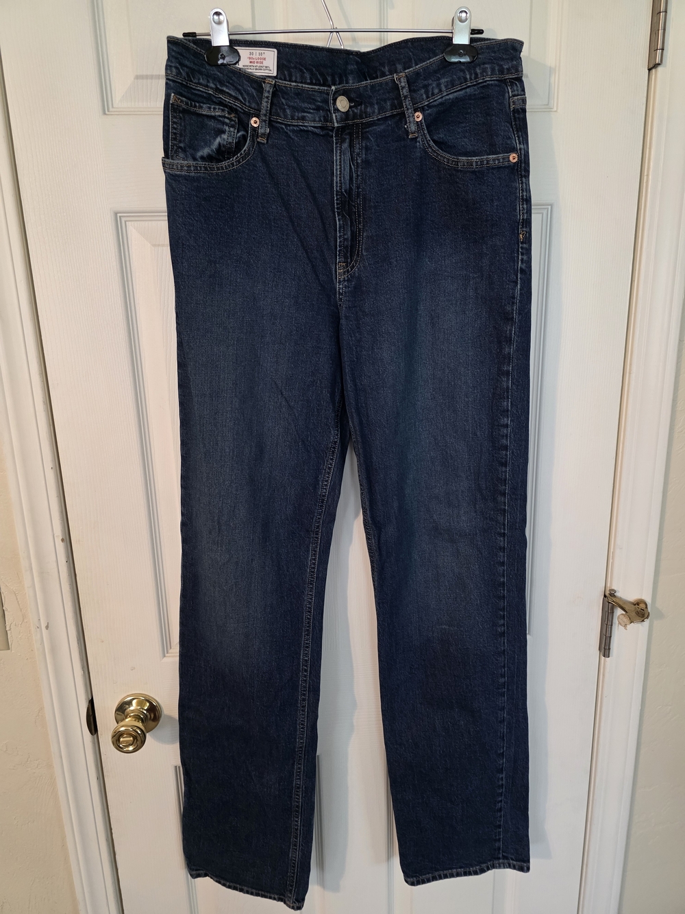 GAP Dark Blue Straight Jeans 10 Tall